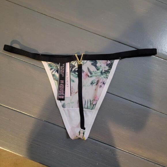 Victoria's Secret Women Smooth Paradise Orchid V-Hardware V-String Panty Size S - Picture 10 of 13